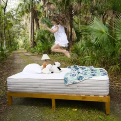 affordable organic bed solapedic eco choice daughter jumping square large