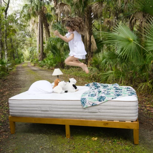 affordable organic bed solapedic eco choice daughter jumping square large