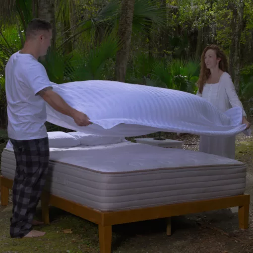 affordable organic bed solapedic eco choice mother father making bed square large