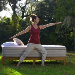 organic bed solapedic verde choice mother yoga pose square large
